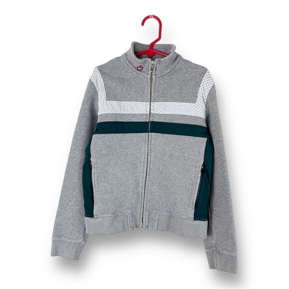 Kids‎ Cavaleria Toscano Equestrian Front Zip  Training Jacket Gray Fleece Sz S - Picture 1 of 12